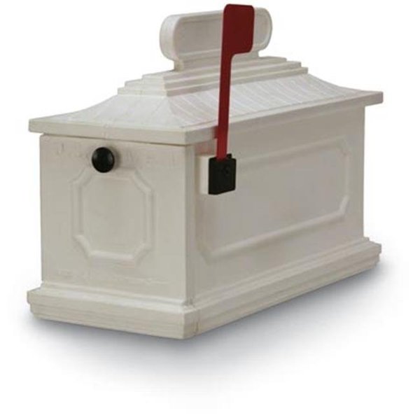 Postal Products Unlimited Postal Products Unlimited N1027186 White 1812 Architectural Series Mailbox; 10 N1027186